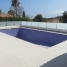 Modern ontwerp terras bij het zwembad in Benissa 
