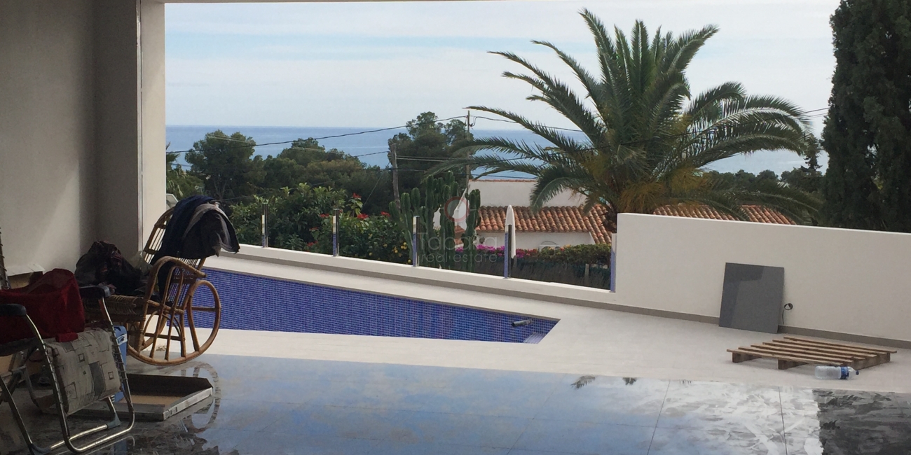 Uitzicht vanuit de woonkamer, moderne villa benissa