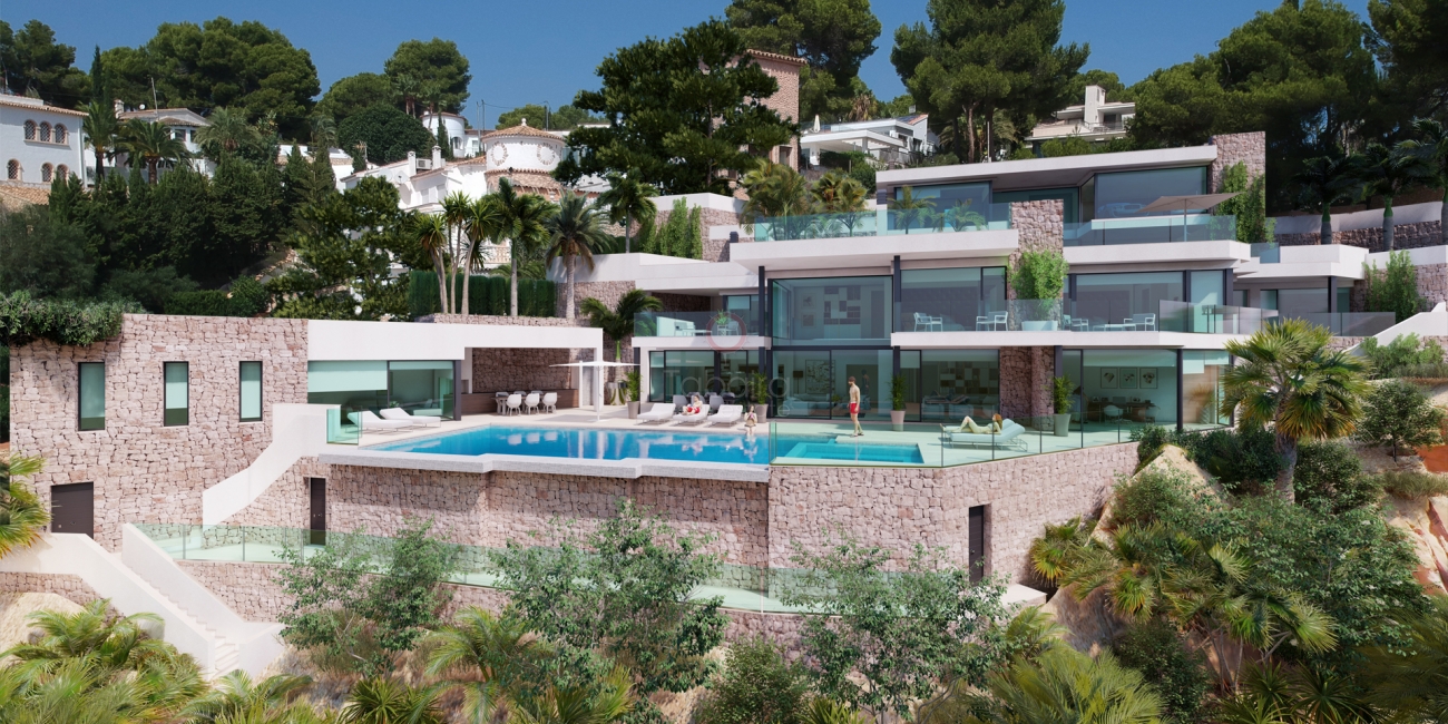 Firstline to the sea villa for sale in Moraira walking to services