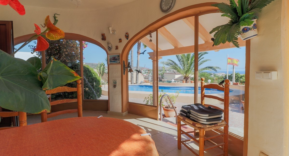 Villa con vistas al mar en venta en Sabatera Moraira