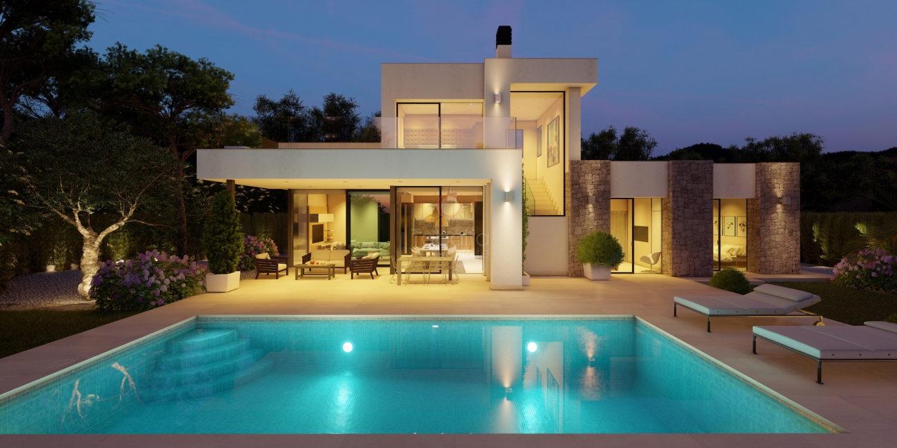 Moderne Villa mit Meerblick neben dem Strand in Benissa Costa