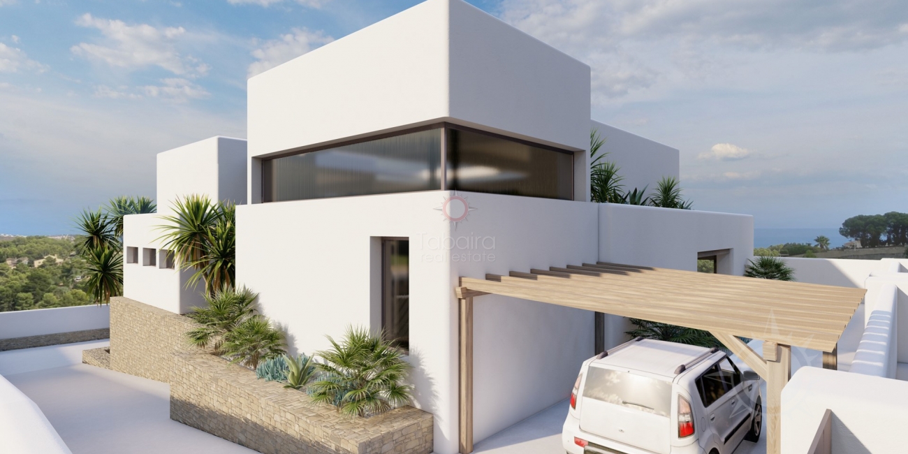 Exclusieve villa in Ibiza-stijl te koop in Moraira